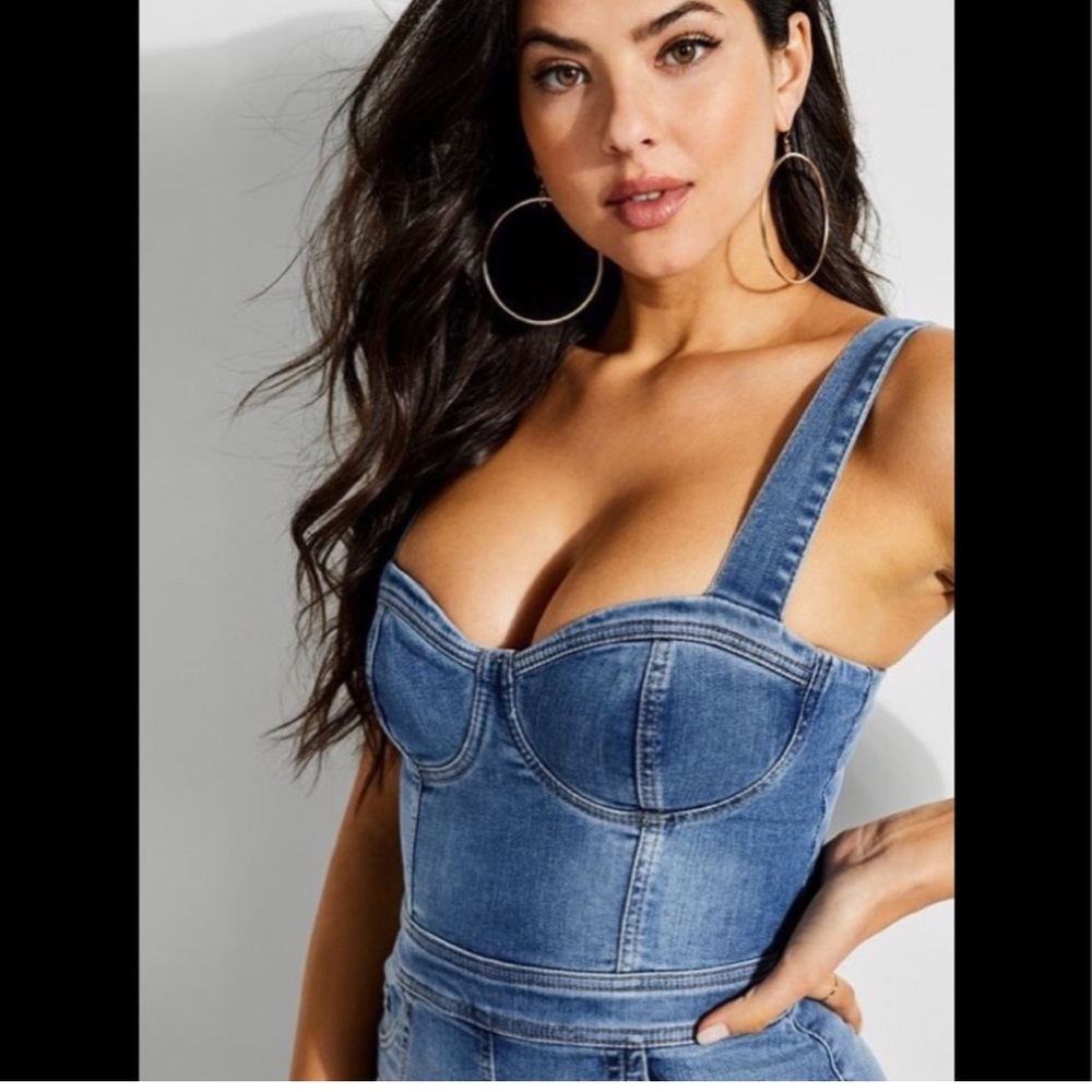 Guess Gia Denim bustier mini dress - Picture 2 of 5